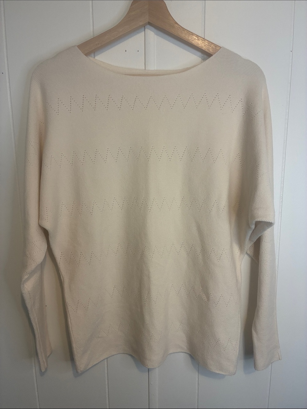 Lightweight Cream Crewneck Sweater
